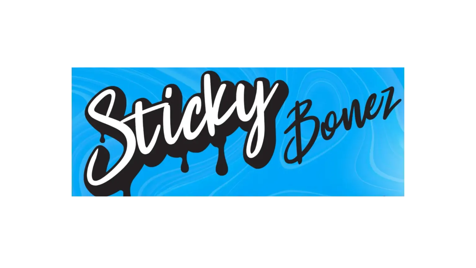 Sticky Bonez cannabis pre-rolls brand logo blue gradient - Shop pre-rolls GSNG Kingston NJ dispensary