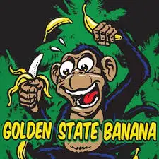 Golden State Banana cannabis strain logo monkey mascot - Buy at GSNG dispensary Kingston NJ near Princeton New Brunswick