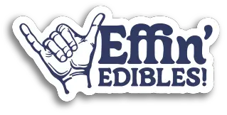 Effin cannabis edibles brand logo cartoon style - Available at GSNG dispensary Kingston NJ