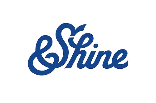 &shine cannabis edibles wellness brand logo blue script - Shop at GSNG dispensary Kingston NJ
